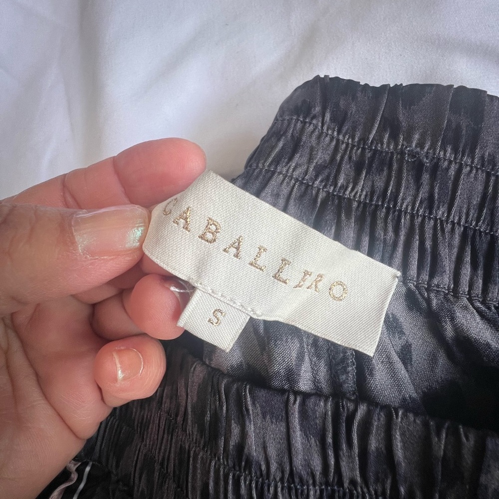 Gray Leopard Print Track Pants - image 2